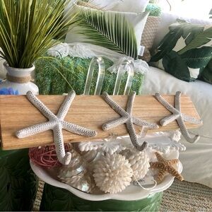 NEW! Starfish Wood Wall Rack